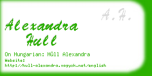 alexandra hull business card